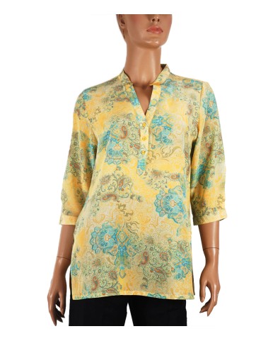 Short Silk Shirt - Pretty Yellow 