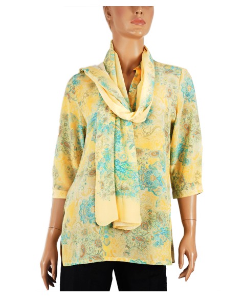 Short Silk Shirt - Pretty Yellow 