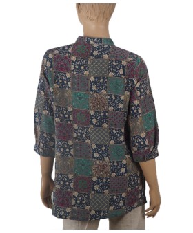 Short Silk Shirt - Pink Floral