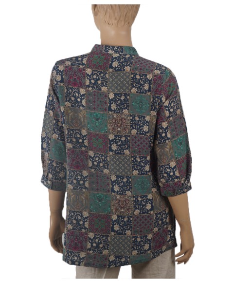Short Silk Shirt - Pink Floral