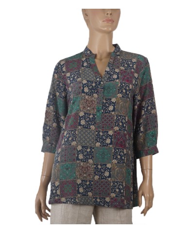 Short Silk Shirt - Pink Floral