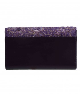 Ashika Wallet - Lavender Embroidered 