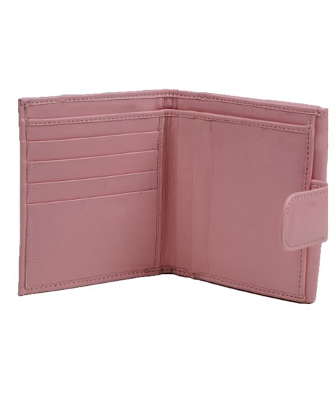 Folding Wallet - Baby Pink Embroidered