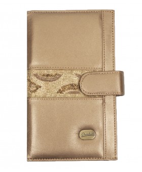 Passport Wallet - Golden Embroidered