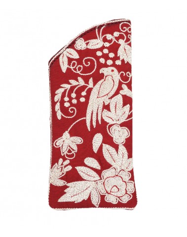 Spectacle Case - Red Embroidered 