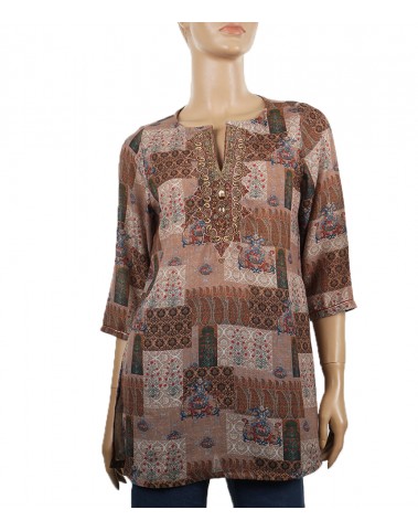 Antique Kurti - Paisley and Batik Patchwork