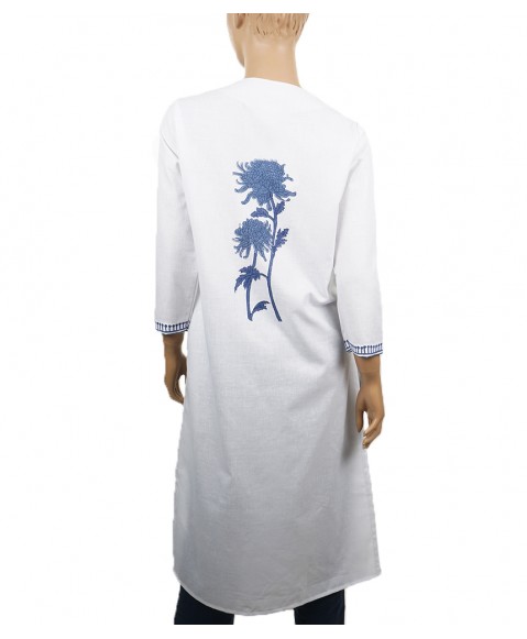 Tunic - White Blue Block Print