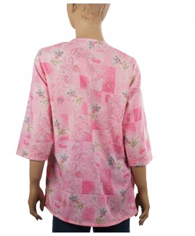 Casual Kurti - Pink Yolk Pintuck