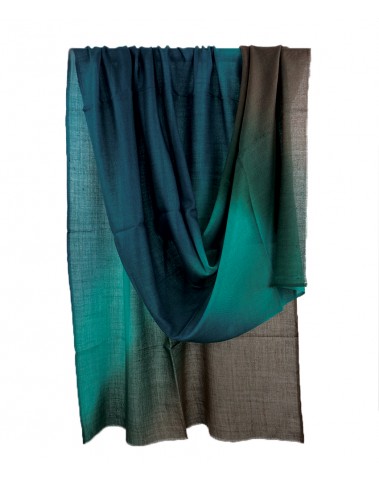 Shaded Ombre Stole - Blue to Green Hues