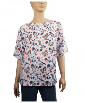 Casual Kurti - Little Flowers On White