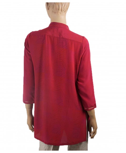 Antique Silk Kurti - Magenta