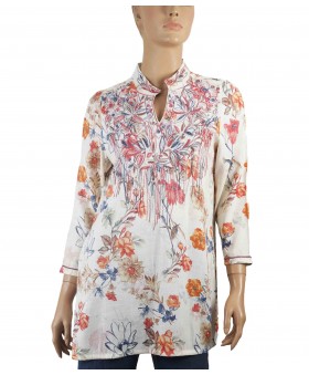 Casual Kurti - Floral Embroidery