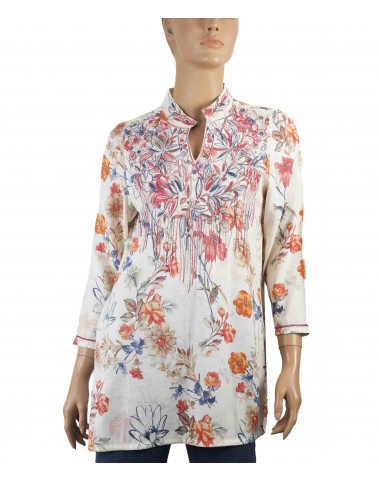 Casual Kurti - Floral Embroidery