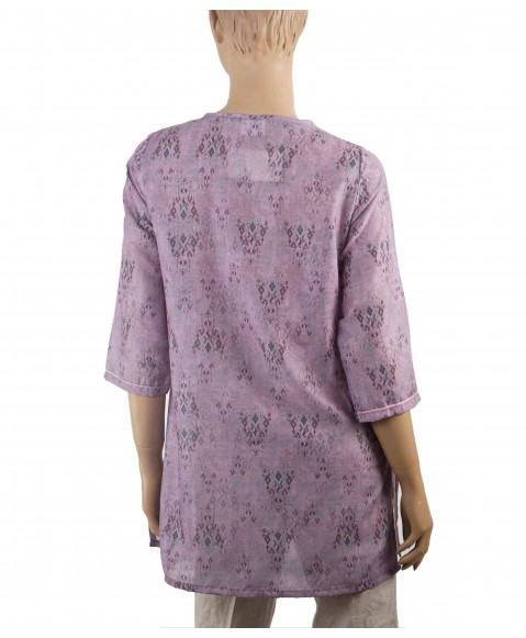 Casual Kurti - Lavender Embroidery