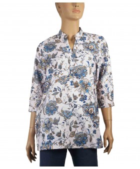 Casual Kurti - Blue Floral