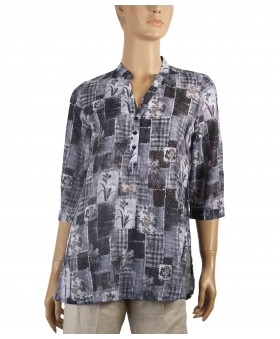 Casual Kurti - Black Puzzle