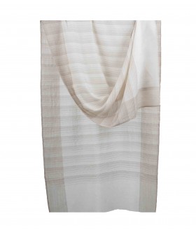 Muffler -  Beige with off white