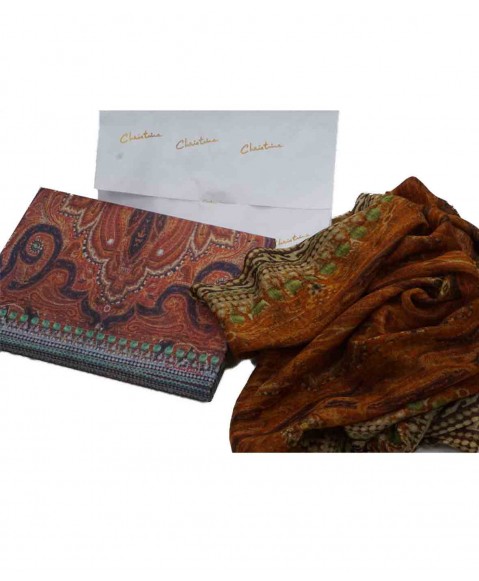 Mustard Paisley Box Stole