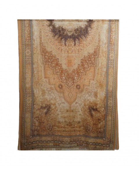 Beige Rust Carpet Box Stole