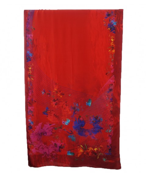 Crepe Silk Scarf - Christmas