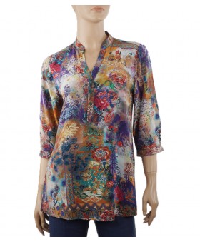  Short Silk Shirt - Indian Autumn