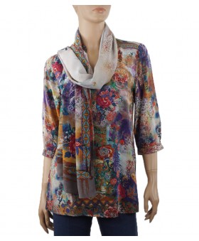  Short Silk Shirt - Indian Autumn