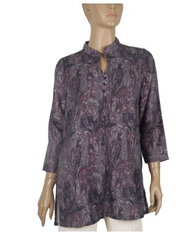 Casual Kurti - Black Abstract