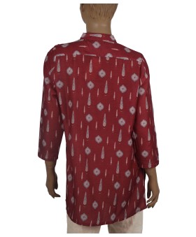 Casual Kurti - Marron Ikat 