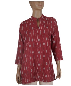 Casual Kurti - Marron Ikat 