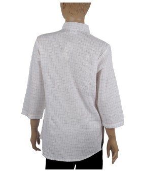 Embroidered Casual Shirt - Peach Embroidery checks  