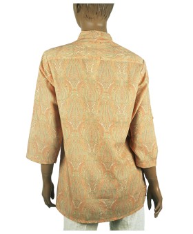 Casual Shirt - Yellow With Potali Button