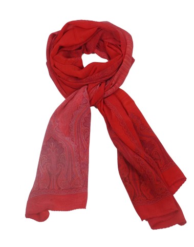 Crepe Silk Scarf - Red Ethnic Prints Crepe Silk Scarf - Red Ethnic Prints