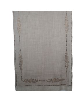 Diamond Stole - Beige Floral Border Diamond stole