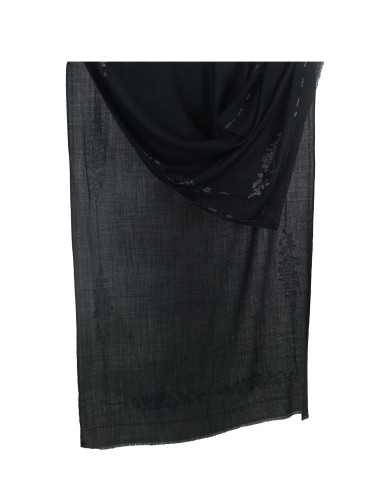 Diamond Stole - Black Floral Border Diamond stole Diamond Stole - Black Floral Border Diamond stole