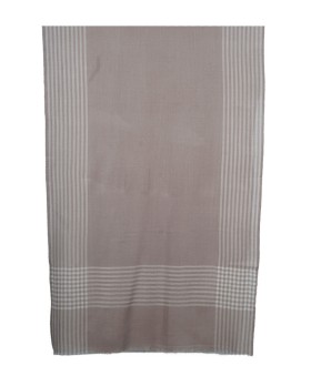 Muffler- Beige And White Stripe 