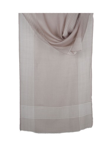 Muffler- Beige And White Stripe 