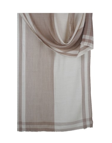 Muffler- Beige And White