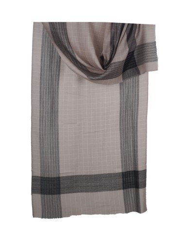 Muffler- Beige And Black Checks