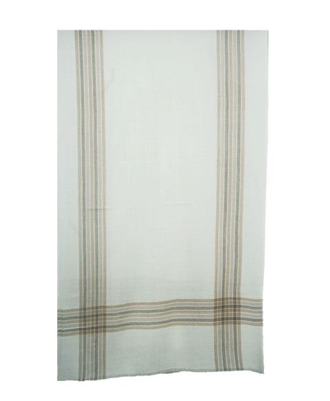 Muffler- Off White And Beige Stripe