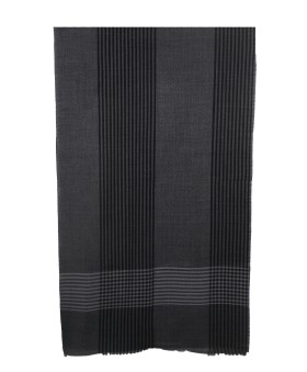 Muffler- Grey and Black Stripe