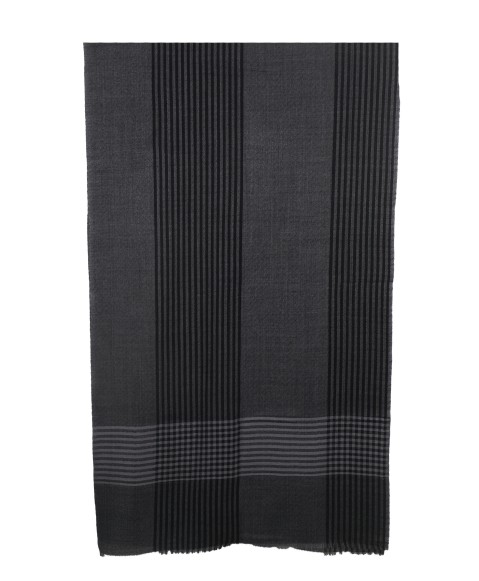 Muffler- Grey and Black Stripe