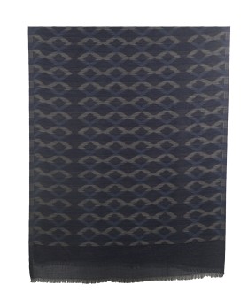 Ikat Stole - Denim Blue
