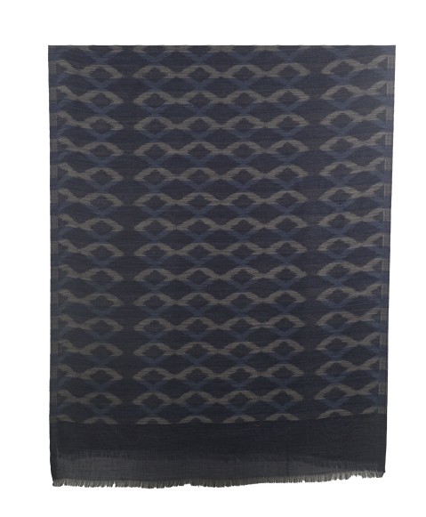 Ikat Stole - Denim Blue