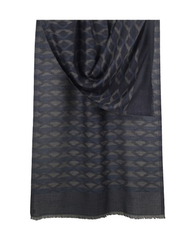 Ikat Stole - Denim Blue