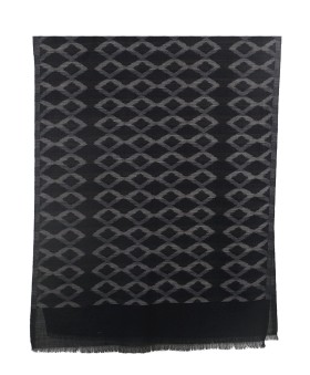 Ikat Stole - Black 