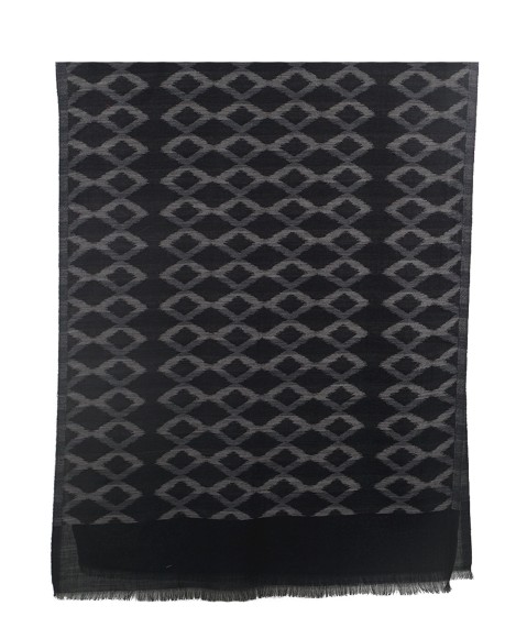 Ikat Stole - Black 