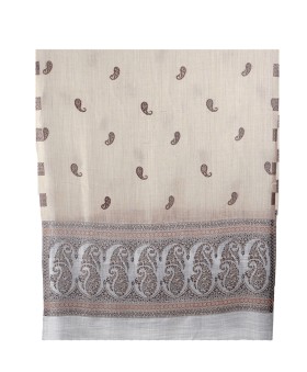 Plain Stole - Grey Paisley