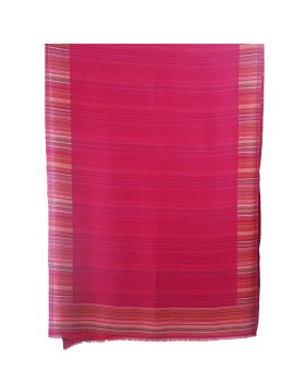 Plain Stripe Stole - Pink Stripe Stole 