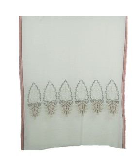 Jamewar Stole - Off White Stole With Zari Work