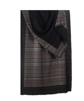 Plain Stripe Stole - Black Stripe Stole 